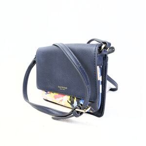 Pre-owned Isaac Mizrahi Floral Print Faux Leather Crossbody Bag